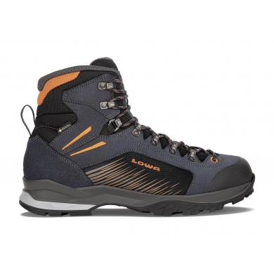 Lowa Wanderschuhe Vigo GTX (Trekking, Spaltleder-Textil, wassderdicht) navyblau/orange Herren